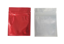 (3000) 3.5"x4.5" 5 Mil Clear Front Red Back Ziplock Zip Seal Mylar Bags - Wholesale Case