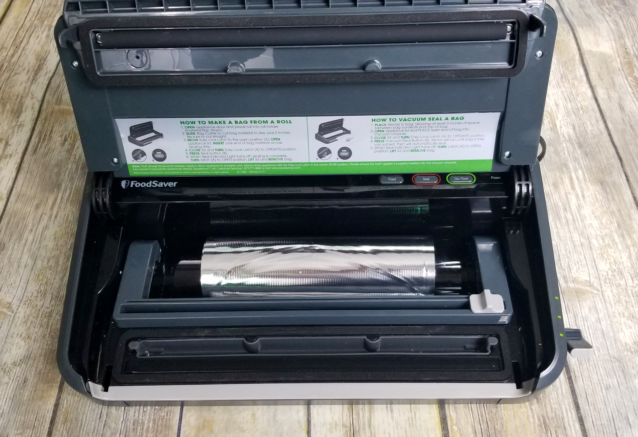  Vacuum Sealer Bags Roll Dispenser with Slide Cutter