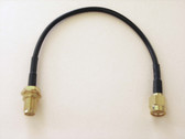 INTCABLE4 RF Cable (SMA straight male plug + 15cm cable + bulkhead mount SMA female jack)