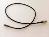 INTCABLE28 RF Cable (MMCX right angle male/plug + 40cm cable + bulkhead mount SMA female/jack)