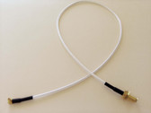 INTCABLE61 RF Cable (MMCX right angle male plug + 41cm cable + bulkhead mount RP-SMA female jack)