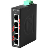 Compact 5-Port Industrial Unmanaged Ethernet Switch (EOT -40C~75C)