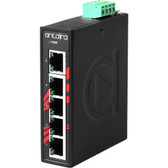Compact 5-Port Industrial Gigabit Unmanaged Ethernet Switch (EOT -40C~75C)
