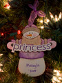 Princess Snowman Personalized Ornament