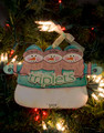 Triplets Snowmen Personalized Ornament 