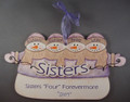 Sisters 4 Forever More Snowmen Personalized Ornament