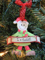 Football Elf Personalized Ornament