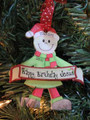 Happy Birthday Jesus Elf Green