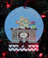 Gingerbread Family of 2 Making Cookies Personalized Christmas Ornament