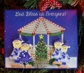 Gazebo Family of 4 Christmas Ornament