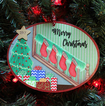 Staircase with Stockings for Family of 4