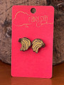 Banana Walnut Stud Earrings