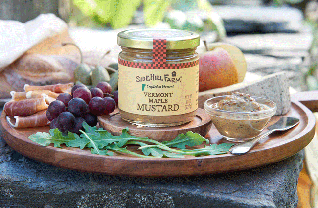 ploughans lunch with Vermont Maple Mustard outdoors