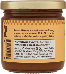 Nutrition facts form amber ale honey mustard.