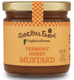 Front view of a jar of VT Honey mustad