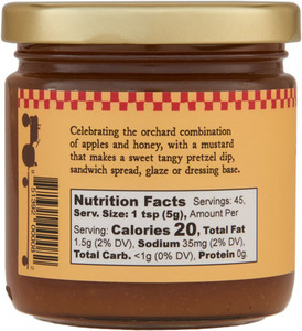 Left side Panel of  Apple Cider Honey Mustard