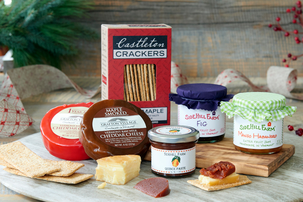 Vermont Jam and Cheese Gift Basket Cheese board