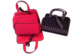 Quilted 3-Piece Cosmetic Bag