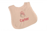 White Satin-Trim Bib
