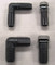 Top fittings are 3/4" and bottom are 1" fittings for 8 or 10 cylinder engines.
Left fittings are the standard fitting that comes with the kit.  The right fittings are optional and cost extra.