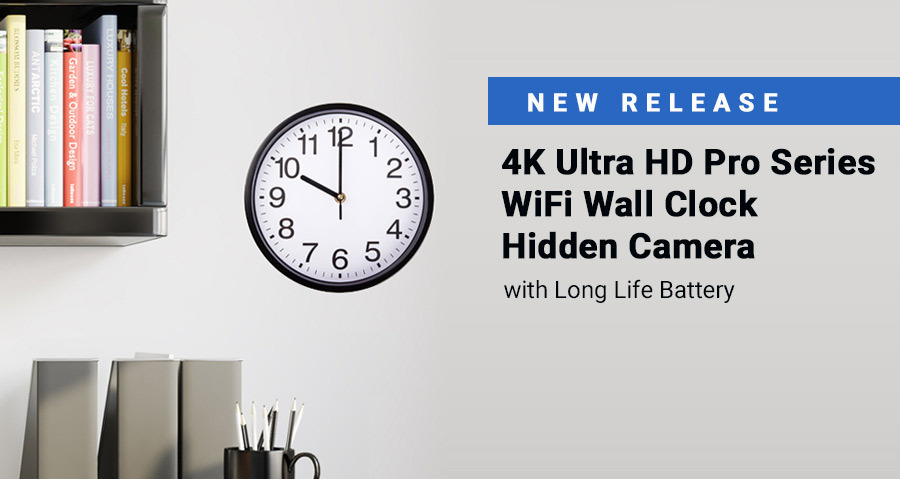 4K Ultra HD Wall Clock Hidden Spy Camera