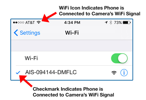 Connect to Camera's WiFi Signal