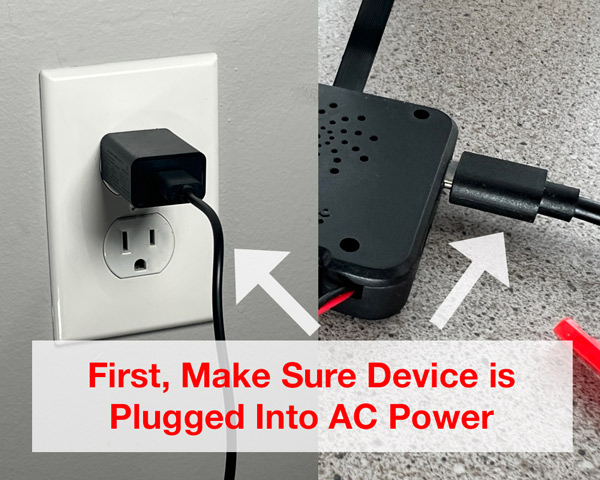 Connect the WiFi Camera to AC Power