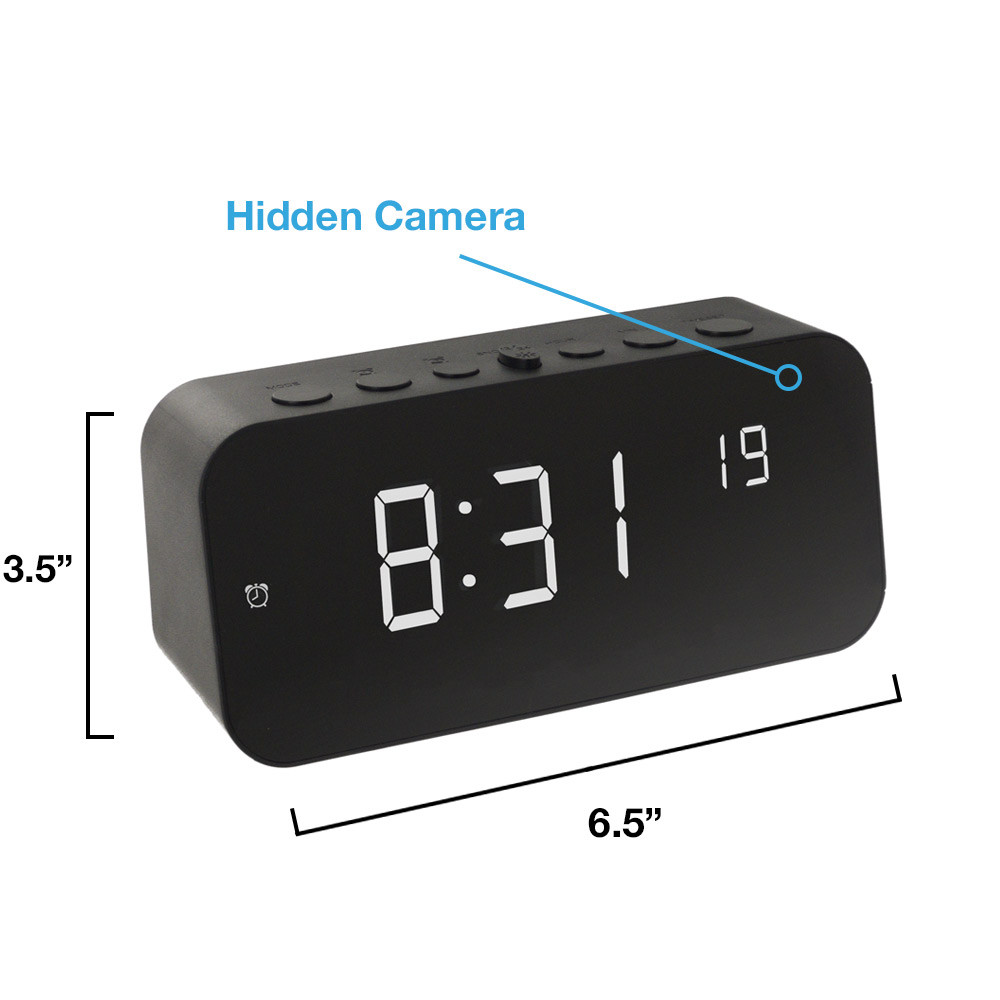 spy digital table clock camera