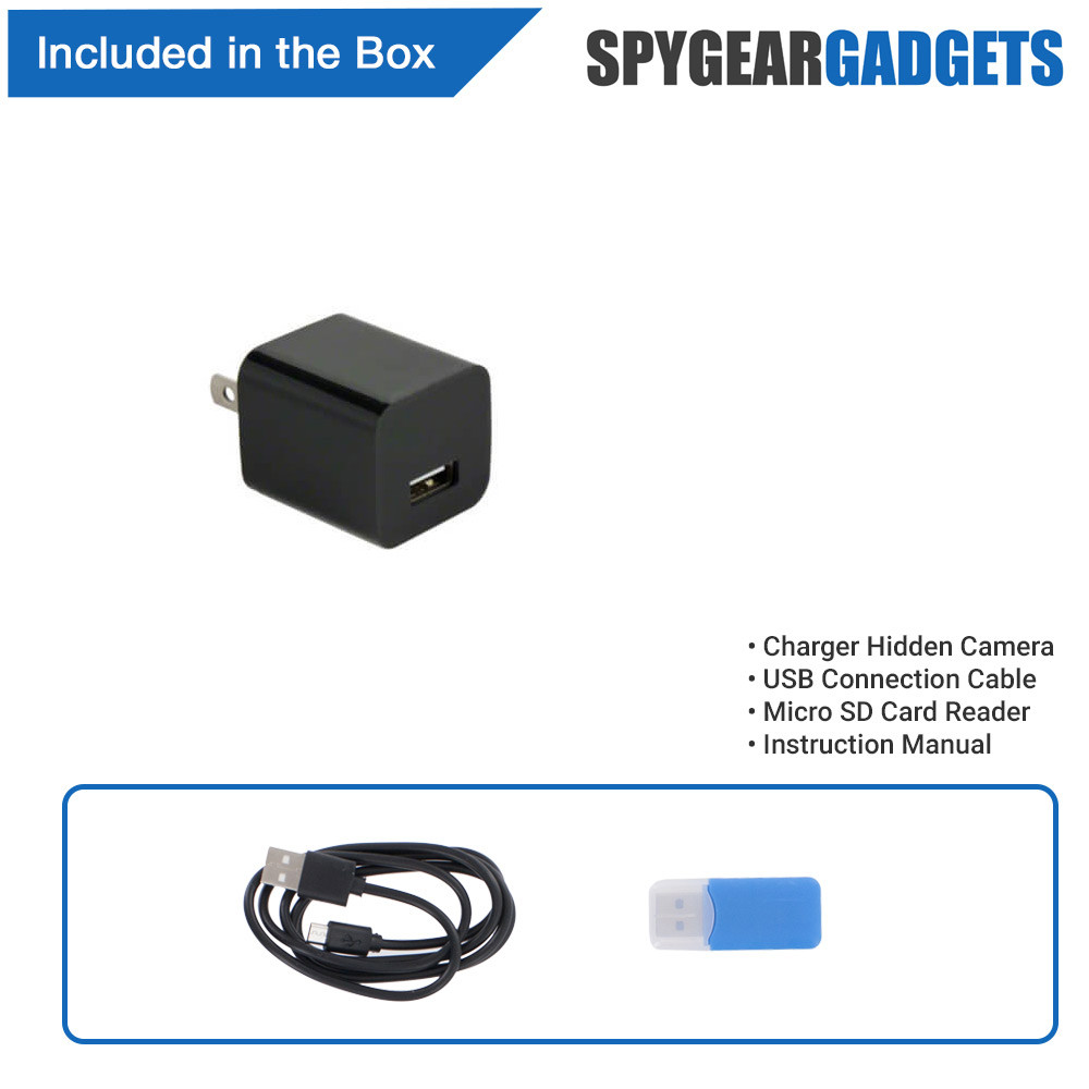 1080P HD Mini USB Wall Charger Hidden Spy Camera - SpygearGadgets