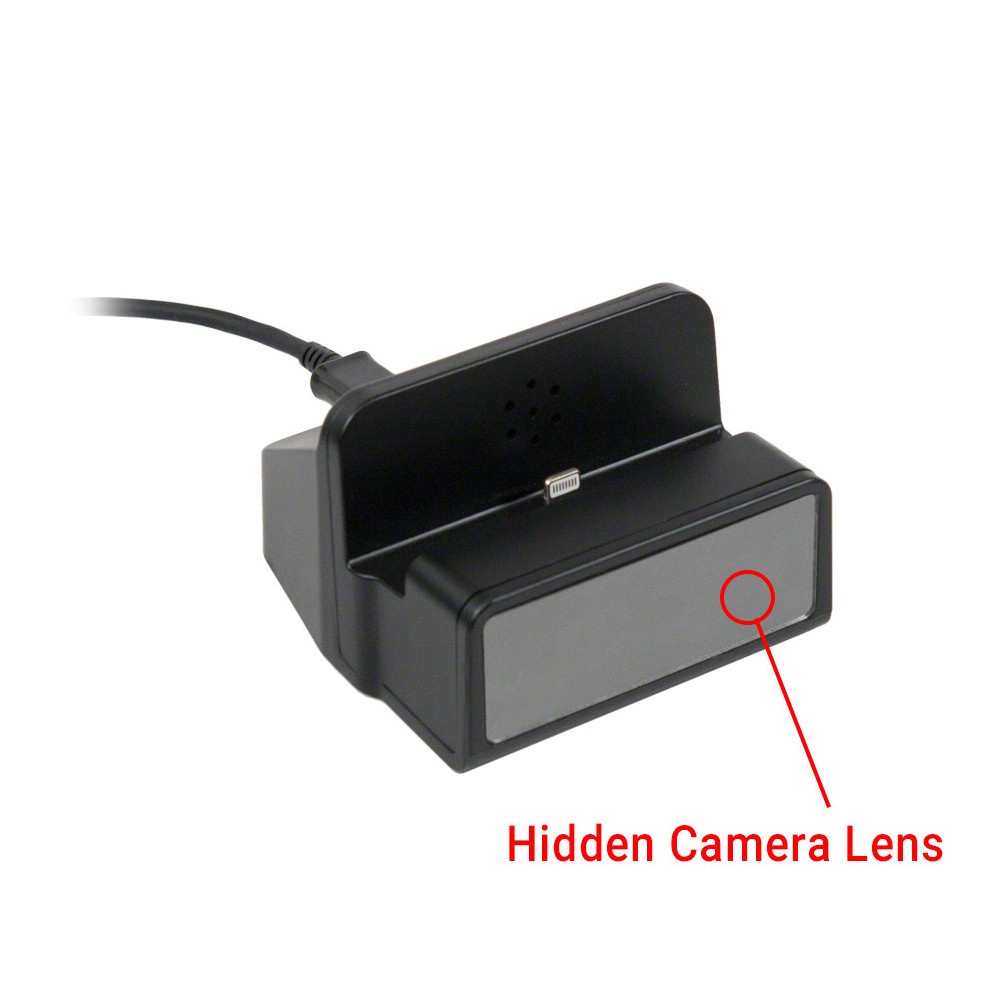 1080P Full HD Motion Activated Charger Dock Hidden Camera SpygearGadgets