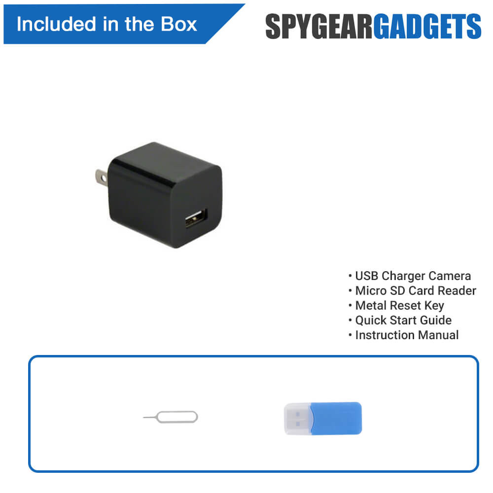 1080P HD WiFi Streaming Mini USB Wall Charger Hidden Spy Camera -  SpygearGadgets