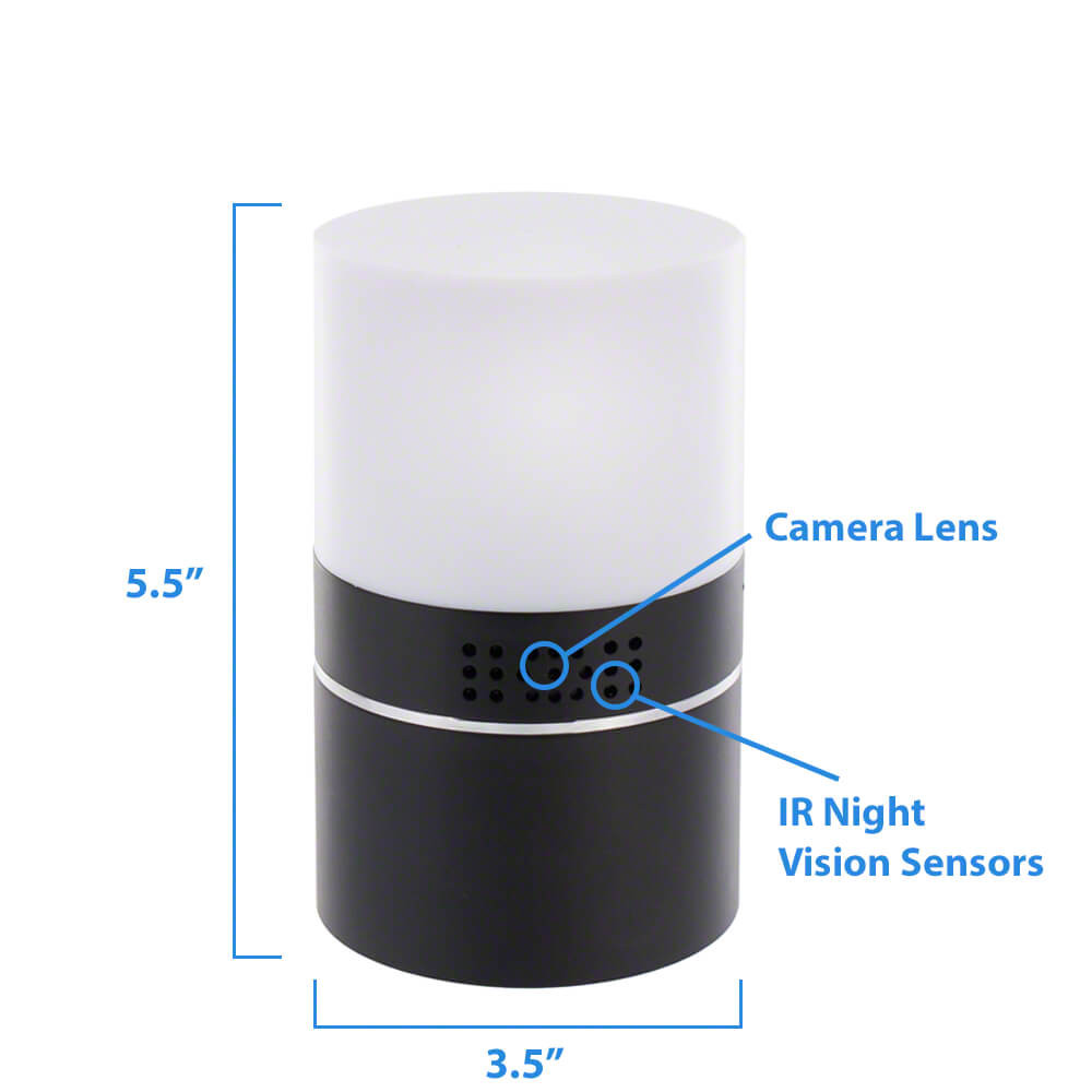 Luna 1080p hd wifi nanny cam desk deals remote controlled lamp camera with rotating lens