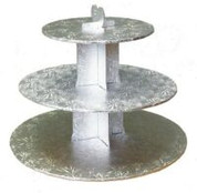 Cupcake Stand Silver 3 Tier
