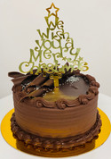 Acrylic Cake Topper We Wish You a Merry Christmas Gold