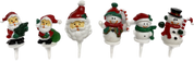 HD X23 Santa and Snowman Picks Set of 6
