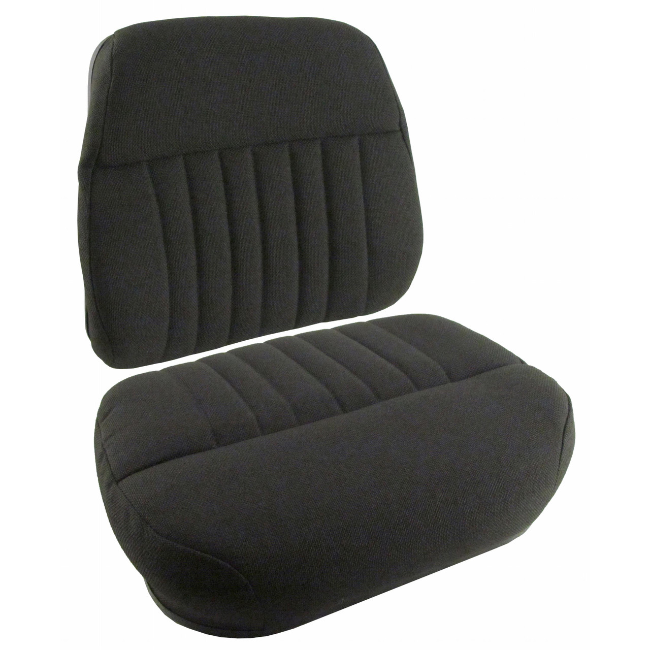 Seat Cushion Set, Black Fabric, IH 786 886 986 1086 1486 1586 Redrunrite
