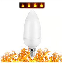 LED Flame Effect Candelabra Base Light Bulb - Fire Flicker Lamp