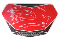 KWALA Evolution bmx race number plate,RED