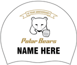 PVPB 10th Annaversary White Personalized Team Silicone Cap (set of 2)