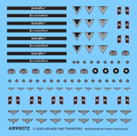 Archer Fine Decals and Transfers: Fabric Texture Patches -  Heer uniform patches for Panzer Crews 1/16th scale