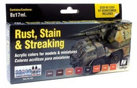 Vallejo Rust, Stain & Streaking Model Color Paint 