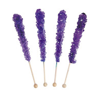 Rock Candy on Sticks Wrapped Purple 48 units