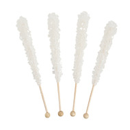 Rock Candy on Sticks Wrapped Clear (White) 12 units