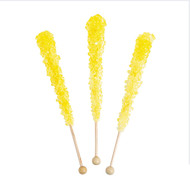 Rock Candy on Sticks Wrapped Yellow 48 units