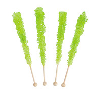 Rock Candy on Sticks Wrapped Lime Green 48 units
