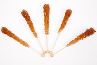Rock Candy on Sticks Wrapped Brown 48 units