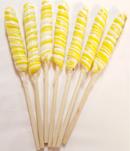 9 inch Twist Whirly Lollipops 72 units 1oz Yellow & White