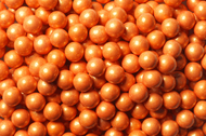 Sixlets Candy Coated Chocolate Shimmer Orange Case (12 Pounds)