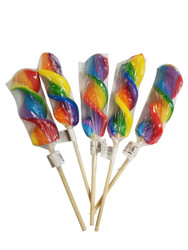 Corkscrew Rainbow Lollipops 12 Count 