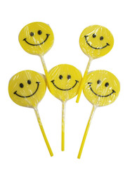 Happy face Yellow Lollipop 12 Count